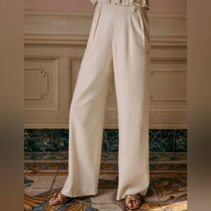 Sezane Loulou Trousers White - Size 6